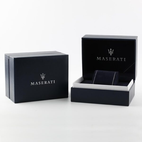 Maserati branded watch presentation box and outer shipping box
