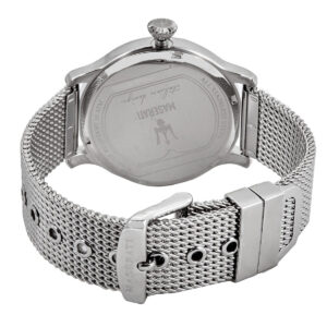 Maserati Epoca watch caseback with mesh strap and deployment clasp