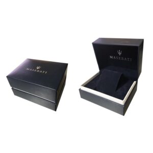 Maserati Traguardo Chronograph presentation box shown open and closed