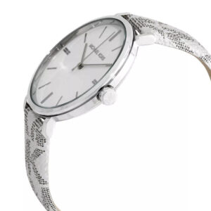 Michael Kors Addyson watch worn on wrist showing white dial and case