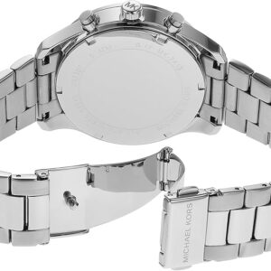 Michael Kors Berkley watch caseback and stainless steel link bracelet