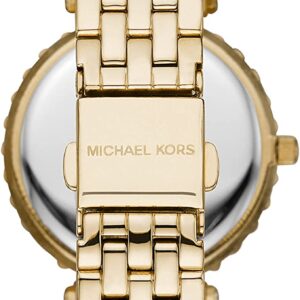 Michael Kors Darci watch caseback with gold-tone bracelet and visible case back