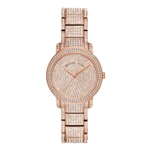 Michael Kors Darci Pave rose gold women's watch with crystal-set dial and matching bracelet