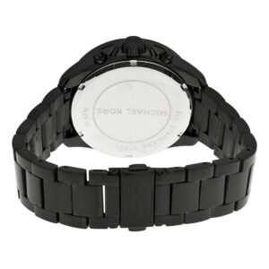 Michael Kors Everest watch caseback with black ion-plated bracelet
