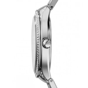 Michael Kors Kerry MK3311 side profile showing case thickness and silver-tone bracelet