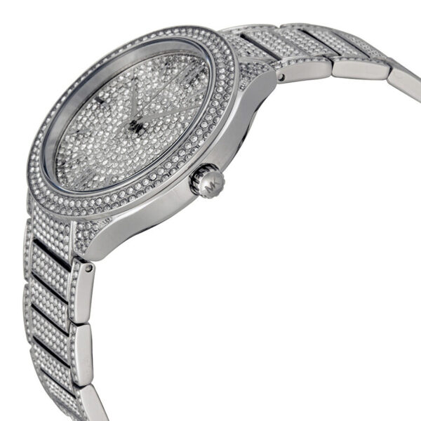 Michael Kors Kerry MK3359 angle view showing crystal pave case and bracelet detail