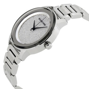 Michael Kors Kinley MK5996 side angle view showing stainless steel bracelet and dial
