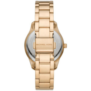 Michael Kors Layton watch caseback with gold-tone stainless steel bracelet