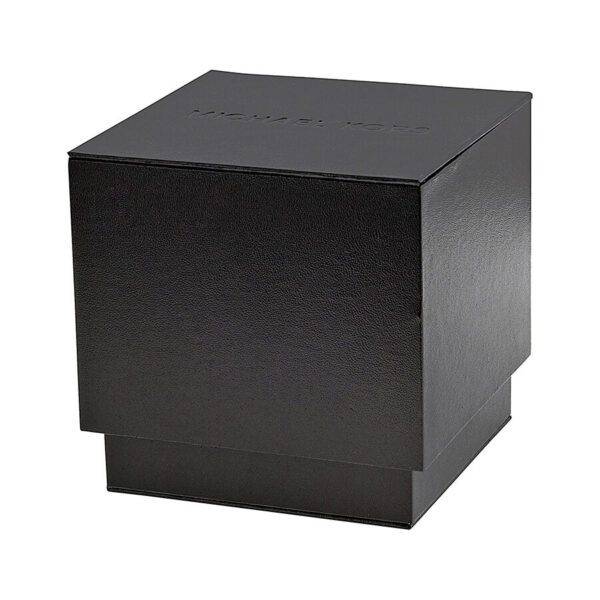 Michael Kors black watch box with textured finish