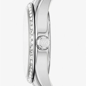 Side view of Michael Kors Lexington Crystals watch showing crystal-set bezel and case profile