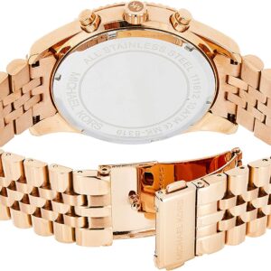 Michael Kors Lexington MK8319 stainless steel caseback with bracelet and fold-over clasp