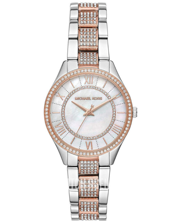Michael Kors MK4366 watch with two-tone stainless steel bracelet and crystal-set bezel