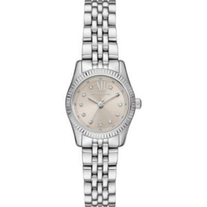 Michael Kors MK4843 Lexington stainless steel watch with crystal dial and fluted bezel