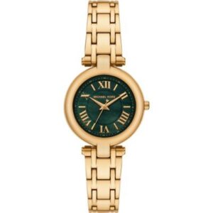 Michael Kors MK4892 Laney gold-tone watch with dark green dial and Roman numerals