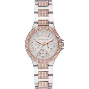 Michael Kors MK6846 Camille watch with crystal-studded bezel and two-tone bracelet