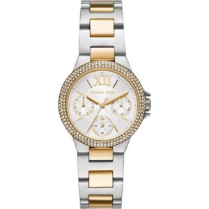 Michael Kors MK6982 Camille chronograph watch with diamond bezel and two-tone bracelet
