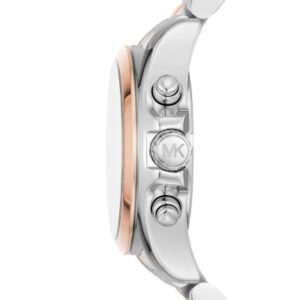 Side profile of Michael Kors MK7258 Bradshaw watch showing case depth and chronograph pushers