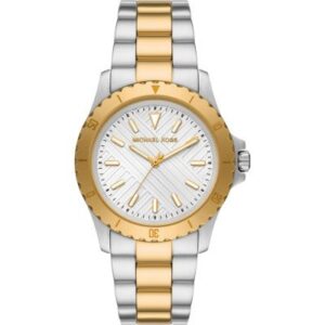 Michael Kors MK9141 Everest two-tone stainless steel watch with white dial and gold-plated bezel