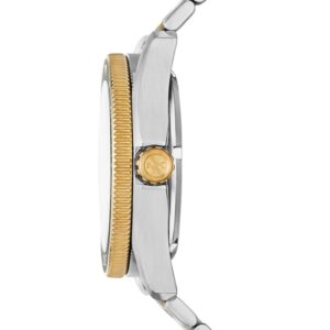 Michael Kors MK9180 side view showing case profile and two-tone bracelet design