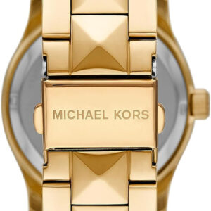 Michael Kors Runway MK7390 gold-tone bracelet with pavé pyramid links and clasp
