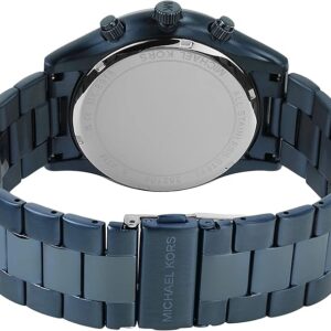 Back view of Michael Kors Slim Runway MK8918 showing stainless steel bracelet and case back