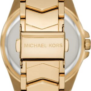 Michael Kors Whitney gold-tone women's watch caseback with Michael Kors branding