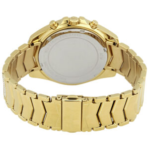 Michael Kors Whitney watch caseback showing stainless steel with engraved text
