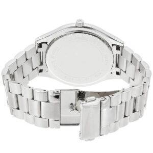 Michael Kors MK3379 watch caseback and stainless steel band clasp