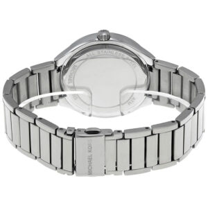 Michael Kors Kerry watch caseback showing stainless steel with engraved text and transparent display