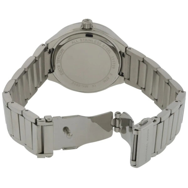 Michael Kors Kerry women's watch silver stainless steel bracelet strap with deployment clasp