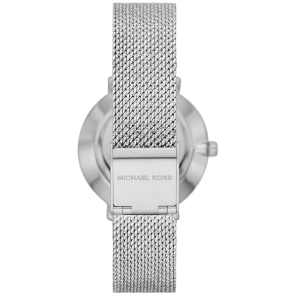 Michael Kors Mini Pyper watch caseback and strap showing mesh band detail