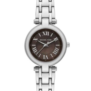 Michael Kors Laney MK4894 silver women's watch with brown dial and silver bracelet