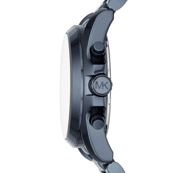Michael Kors Bradshaw chronograph watch side profile showing case thickness and crown
