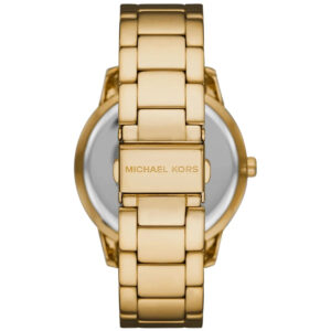 Michael Kors Tibby MK6879 case back showing stainless steel with engraving