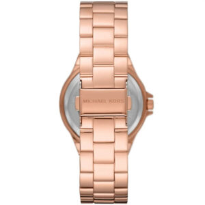 Michael Kors Lennox rose gold metal bracelet with link design and Michael Kors engraving