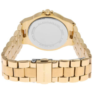 Michael Kors Mini Lennox watch shown from rear caseback and bracelet view