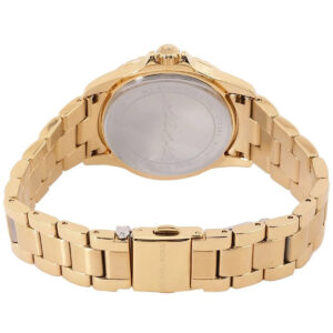 Michael Kors Mini Everest gold stainless steel bracelet strap with polished links and deployment clasp