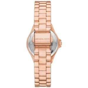 Michael Kors MK7396 caseback showing stainless steel closure and Michael Kors engraving