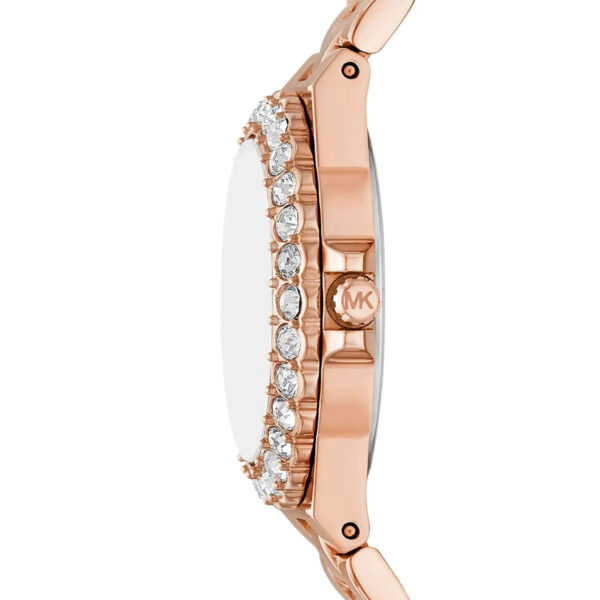 Michael Kors MK7396 side profile revealing crystal bezel and case details
