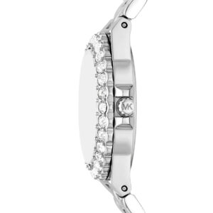 Side view of Michael Kors Mini Lennox watch with crystal-paved bezel