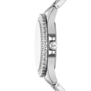 Michael Kors Everest MK7403 side view displaying crystal-embellished bezel and crown