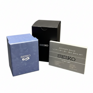 Seiko 5 Sports watch box and packaging with instruction manual