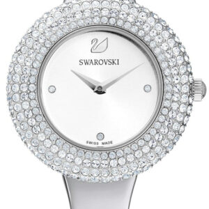 Swarovski Crystal Sparkling women's watch with silver dial and crystal-paved bezel