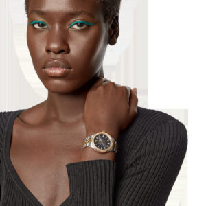 Versace Hellenyium grey dial watch on wrist