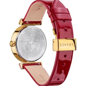 Versace Meander watch case back showing Medusa medallion and VELW00320 engraving